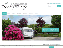 Tablet Screenshot of lickpennycaravanpark.co.uk